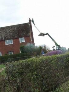 Some People think they can save a few quid by cutting corners. We wont work without the proper equipment and this can mean scaffolding. Safe working is a priority 