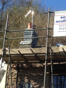 Top of both chimneys complete with correct terminals.  